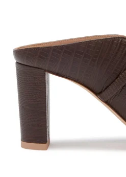 Norah 70 embossed leather heeled sandals