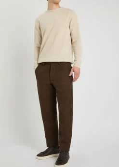 Norfolk cashmere and wool-blend jumper