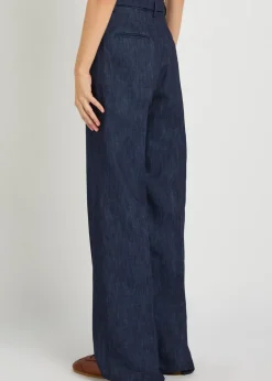 Norman belted wide-leg trousers