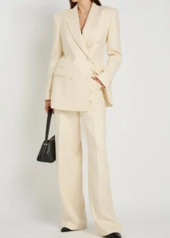 Norman silk and wool-blend trousers