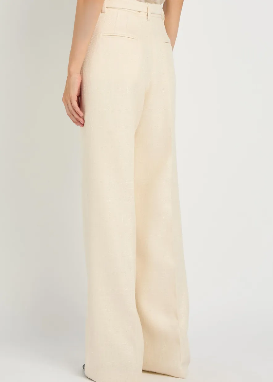 Norman silk and wool-blend trousers