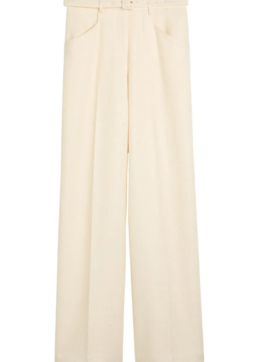 Norman silk and wool-blend trousers