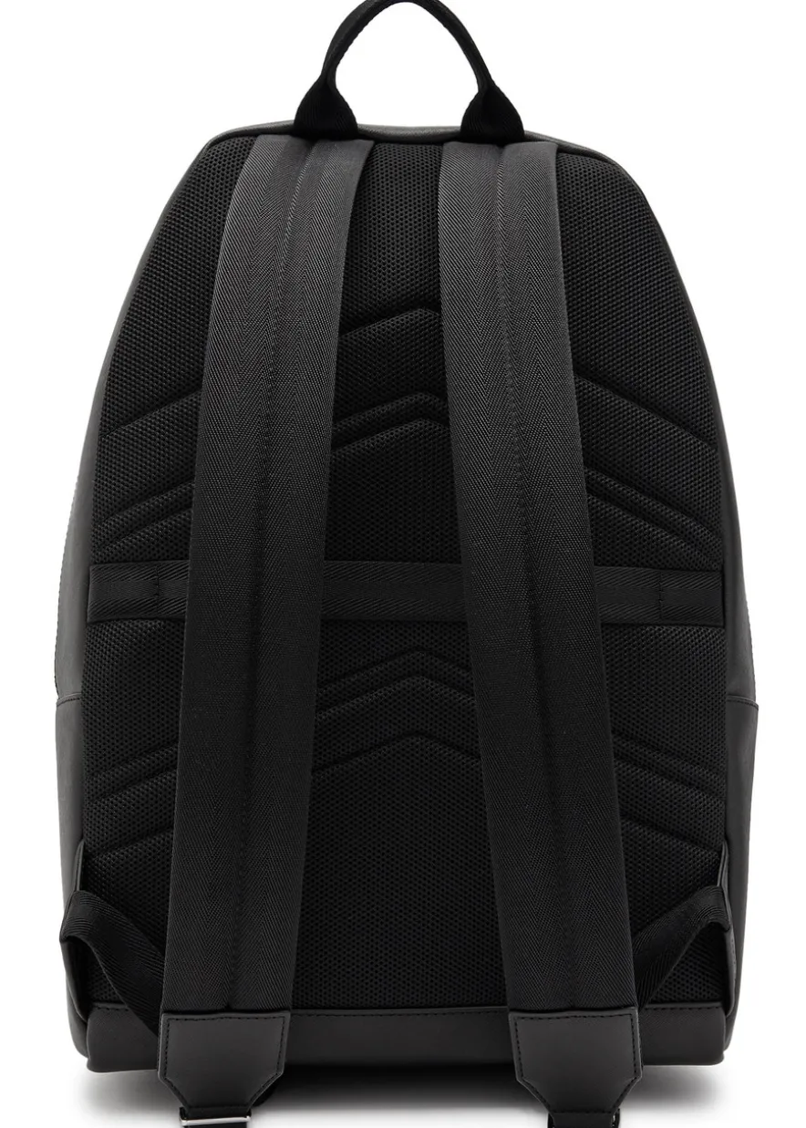 Northon logo saffiano leather backpack