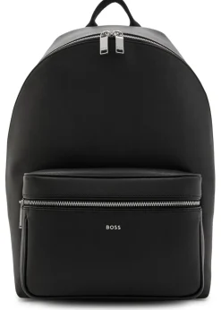 Northon logo saffiano leather backpack