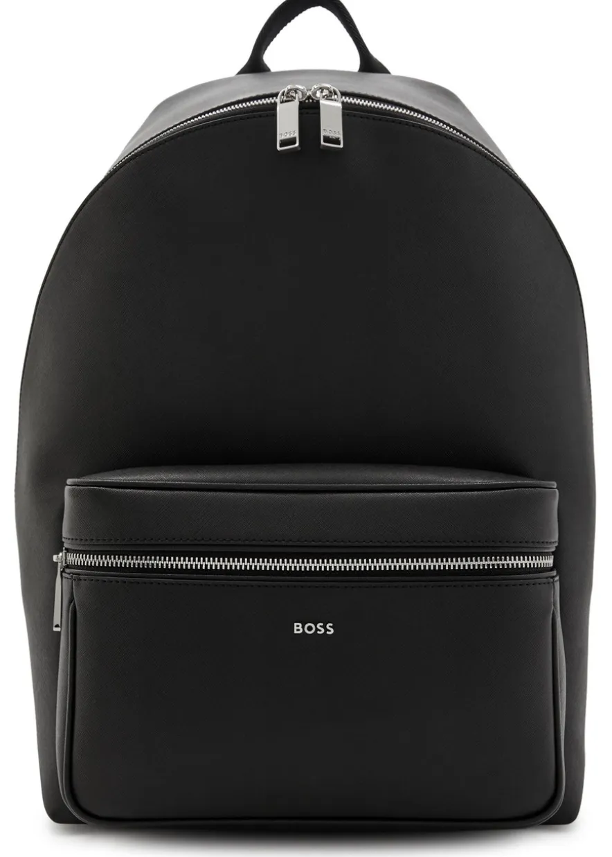 Northon logo saffiano leather backpack