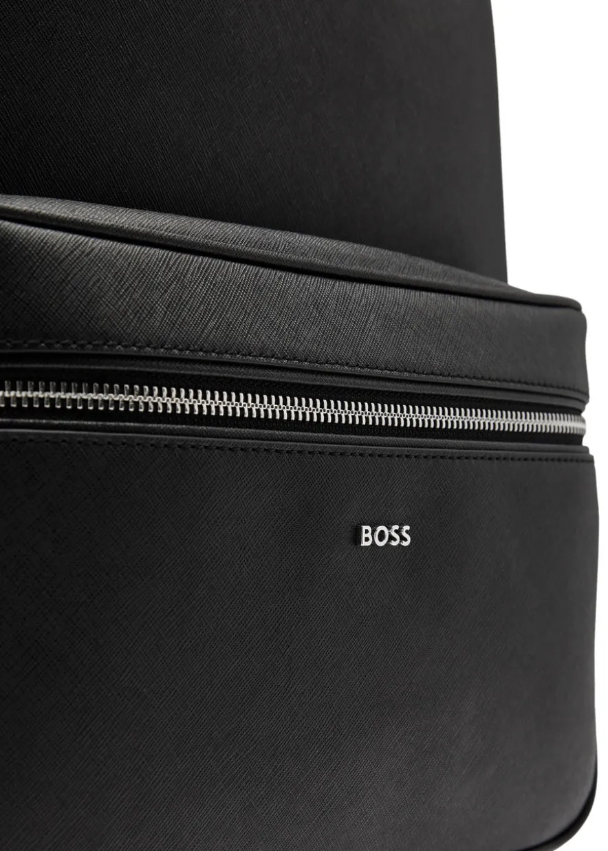 Northon logo saffiano leather backpack