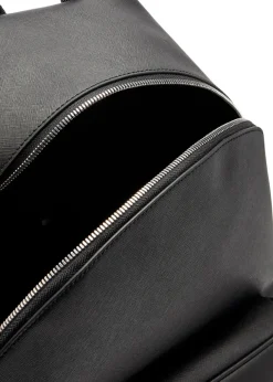 Northon logo saffiano leather backpack