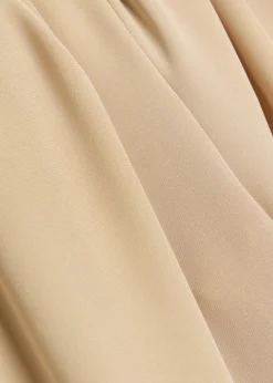 Nour wide-leg satin-twill trousers