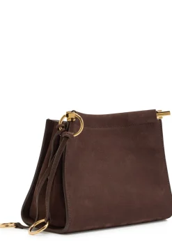 Nubuck small shoulder bag