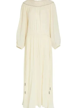Nydia lace-trim silk-georgette maxi dress