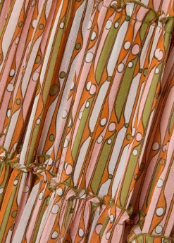 Nymph printed tiered stretch-tulle maxi dress