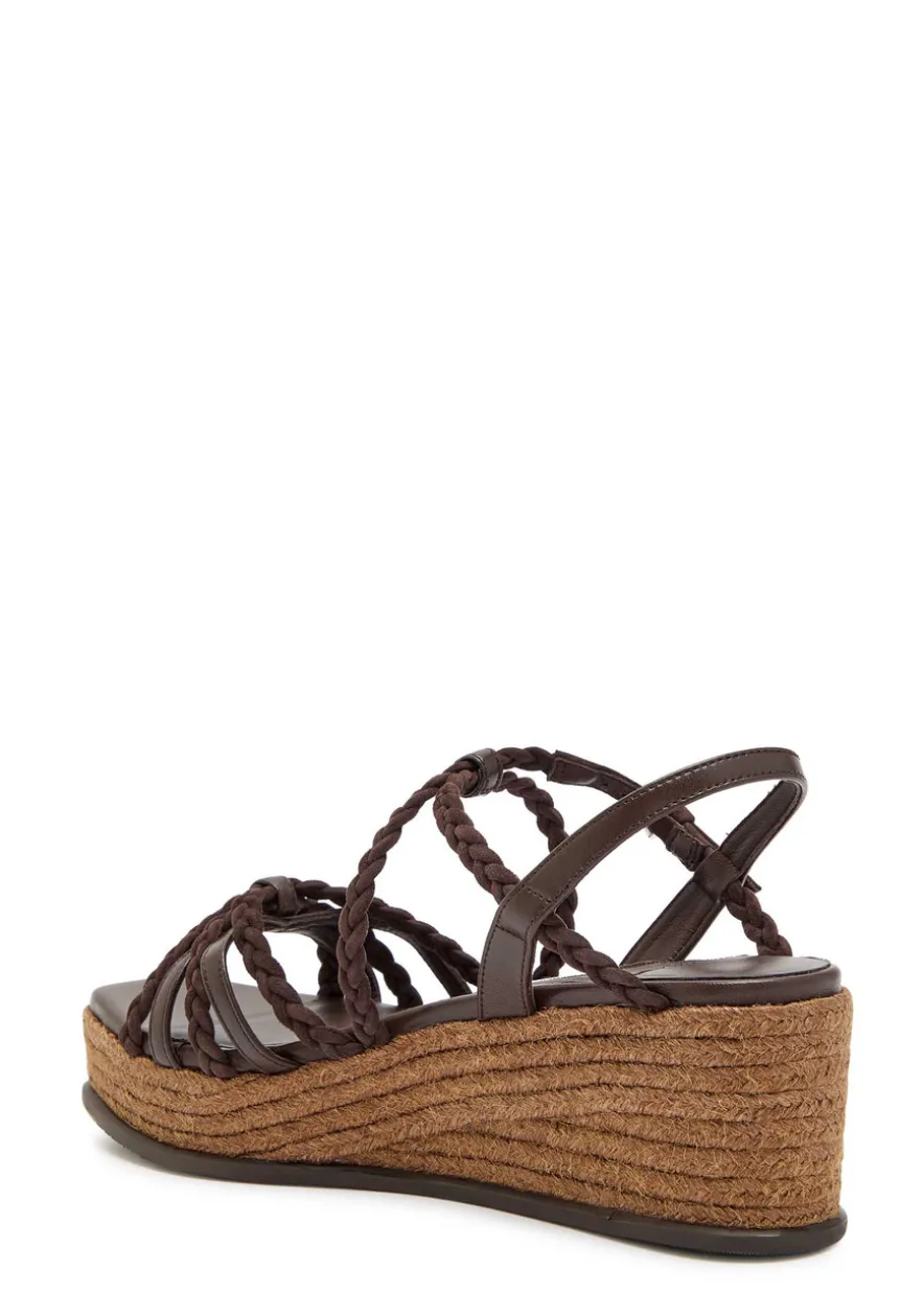 Nyra 60 braided leather espadrille sandals