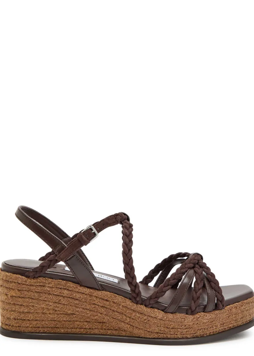 Nyra 60 braided leather espadrille sandals