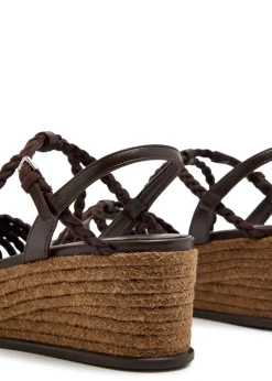 Nyra 60 braided leather espadrille sandals
