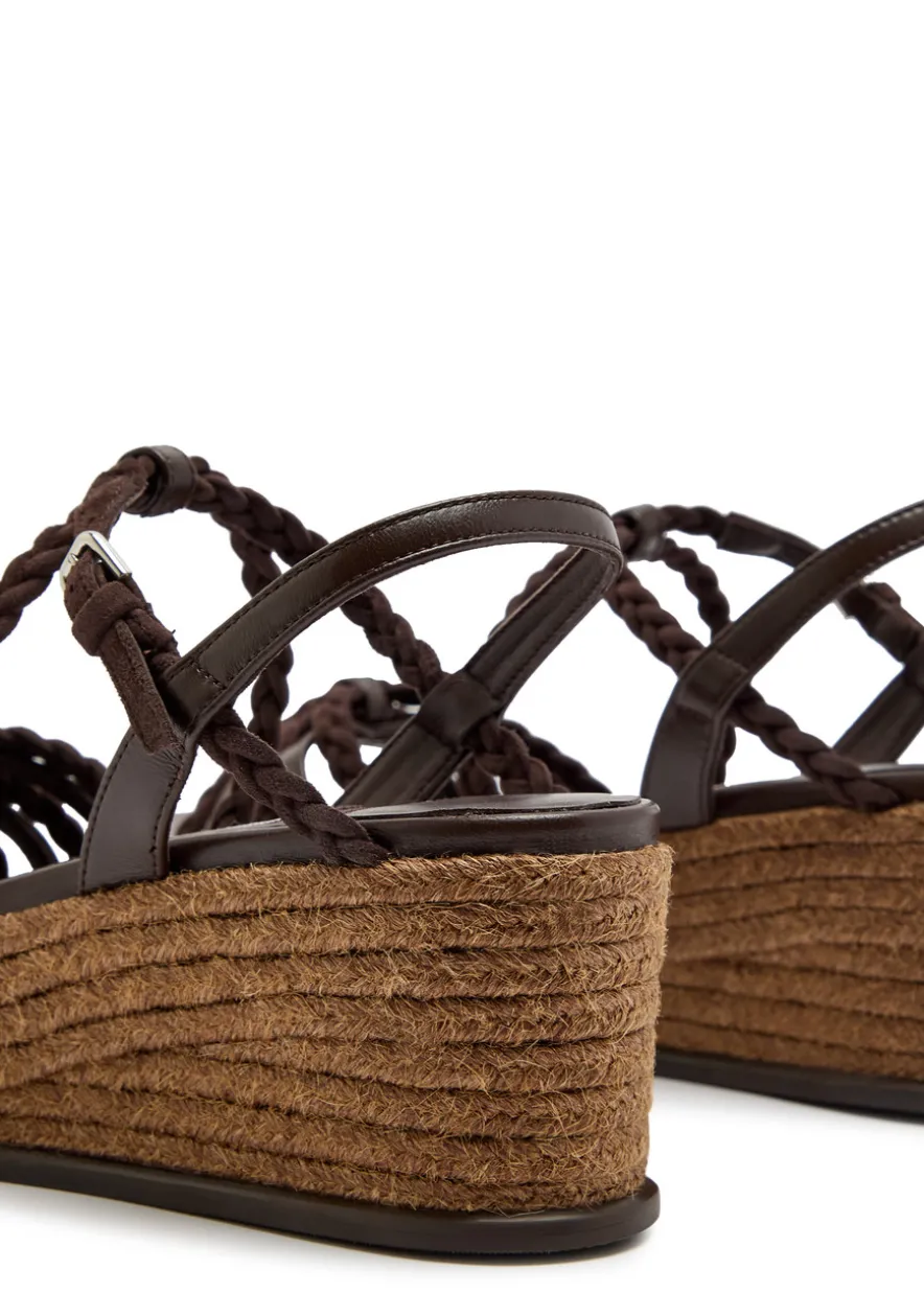 Nyra 60 braided leather espadrille sandals