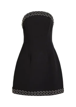 NYX crystal-embellished crepe mini dress