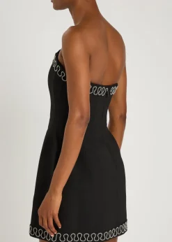 NYX crystal-embellished crepe mini dress