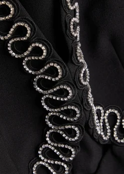 Nyx crystal-embellished crepe midi dress