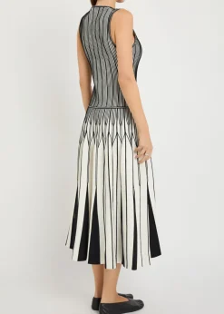 Oaklen patterned knit midi dress