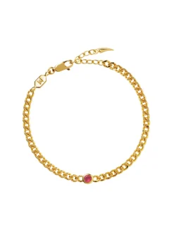 October Birthstone 18kt gold vermeil bracelet