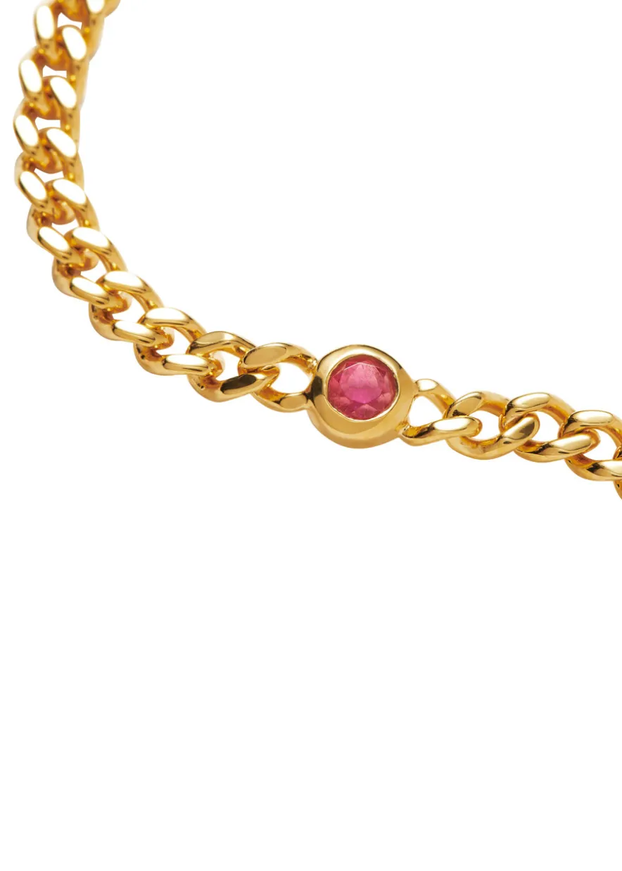 October Birthstone 18kt gold vermeil bracelet