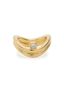 Odile 18kt gold-plated ring