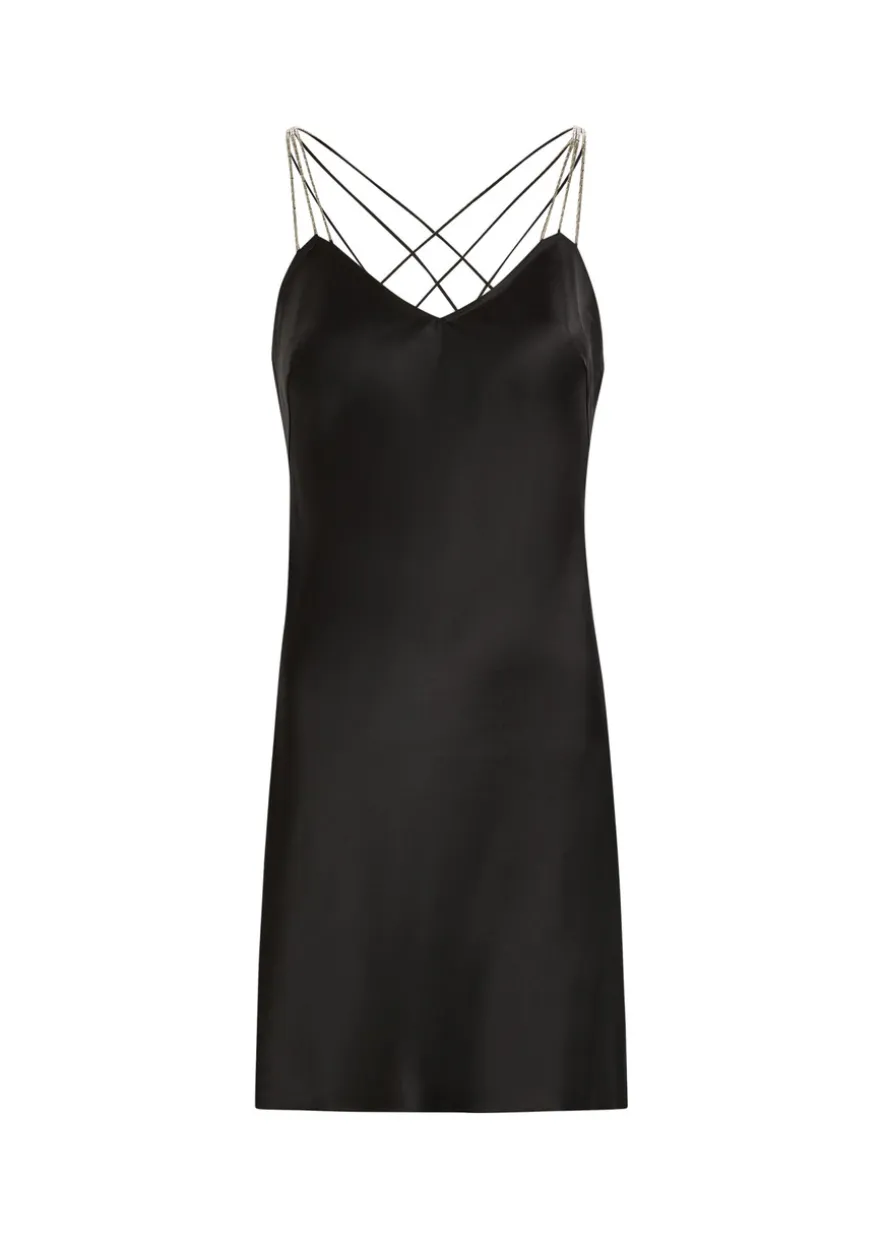 Ofelia embellished satin-crepe mini dress