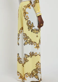 Ojai printed wide-leg georgette trousers