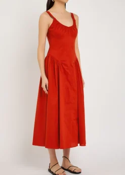 Olas cotton midi dress