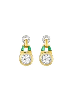 Olive 18kt gold vermeil drop earrings