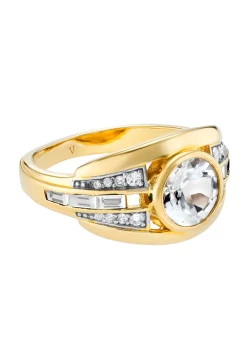 Olive 18kt gold vermeil ring