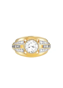 Olive 18kt gold vermeil ring