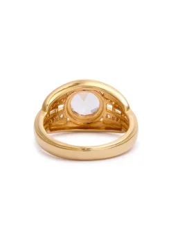 Olive 18kt gold vermeil ring