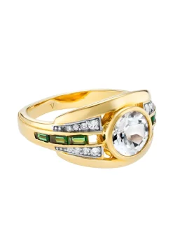 Olive 18kt gold vermeil ring