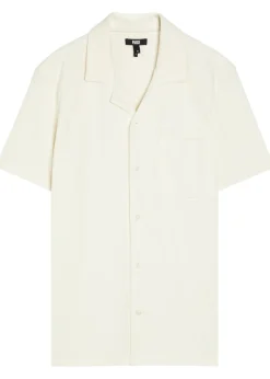 Oliver ribbed cotton-blend shirt