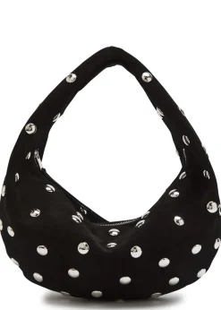 Olivia medium studded suede top handle bag
