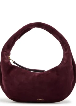 Olivia mini suede hobo top handle bag
