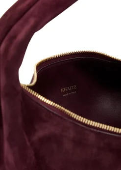Olivia mini suede hobo top handle bag
