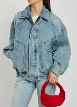 Olivia mini suede hobo top handle bag