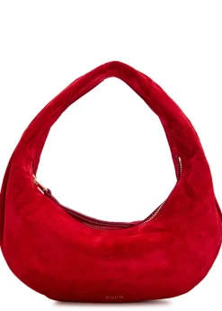 Olivia mini suede hobo top handle bag