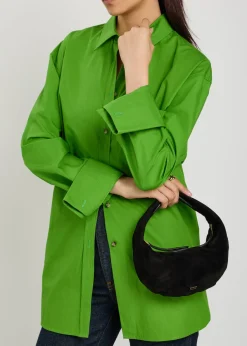 Olivia mini suede hobo top handle bag