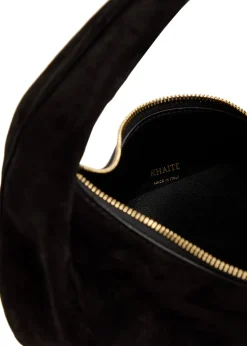 Olivia mini suede hobo top handle bag