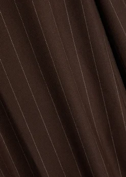 Olivia pinstriped wide-leg twill trousers