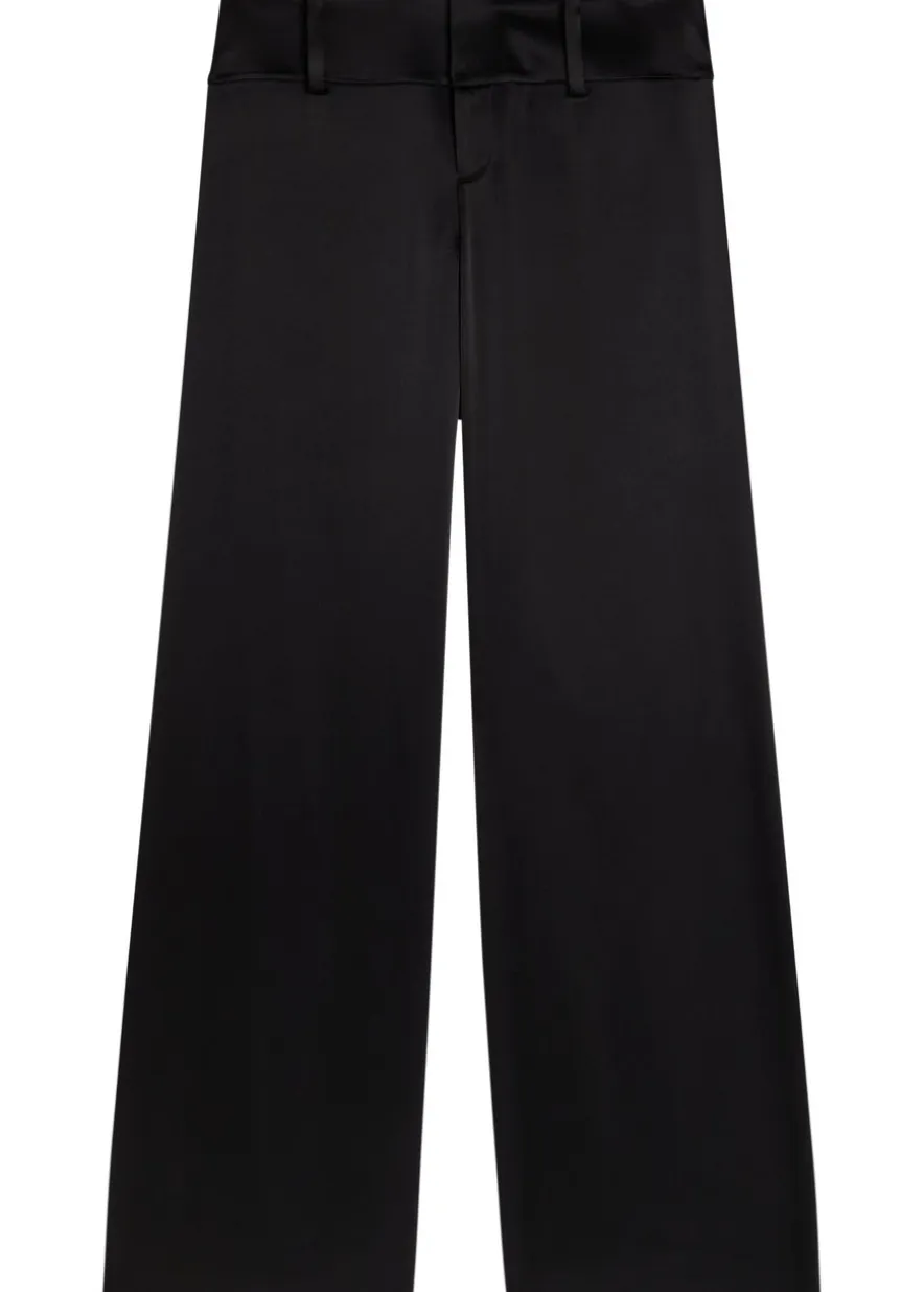 Olivia wide-leg satin trousers