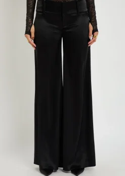 Olivia wide-leg satin trousers