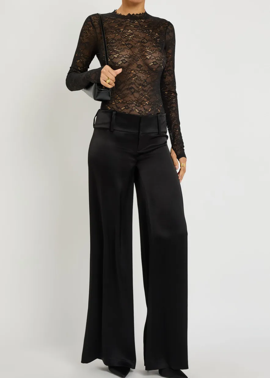 Olivia wide-leg satin trousers