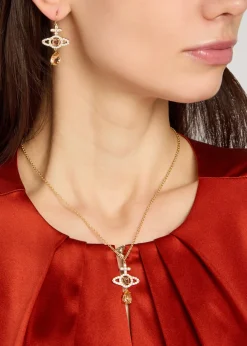 Olympia pavé drop earrings