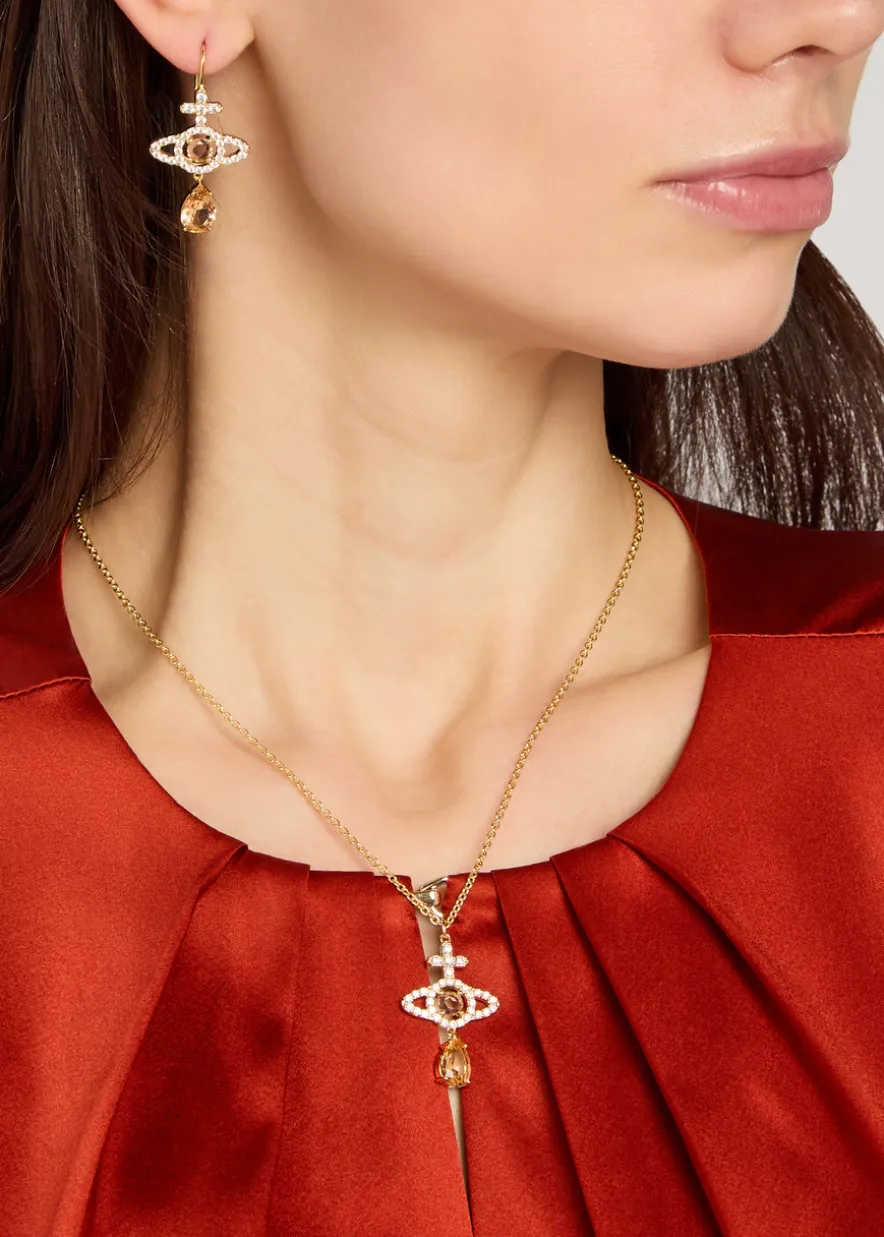 Olympia pavé drop earrings