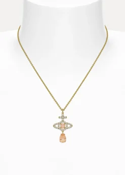 Olympia pavé drop pendant necklace