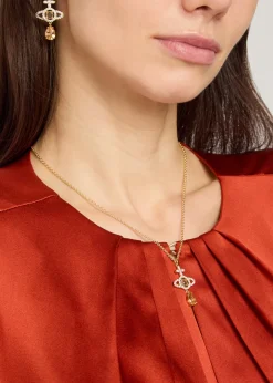 Olympia pavé drop pendant necklace